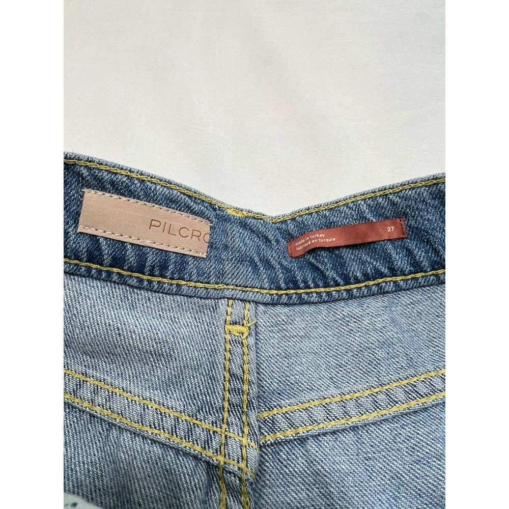 Anthropologie Pilcro Vintage Crop Mid-Rise Straight Jeans Size 27 - Picture 9 of 12